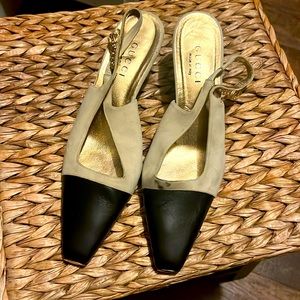 Gucci one and a half inch heels